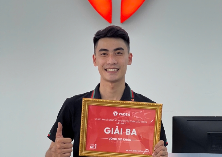 Yadea Hóc Môn Đạt Giải Cuộc Thi Kỹ Năng Kỹ Sư Dịch Vụ YADEA