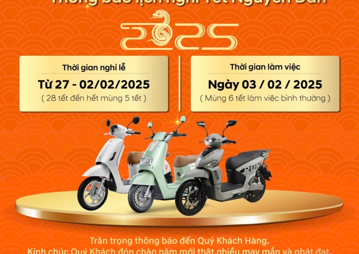 Lịch Nghỉ Tết yadea Hóc Môn